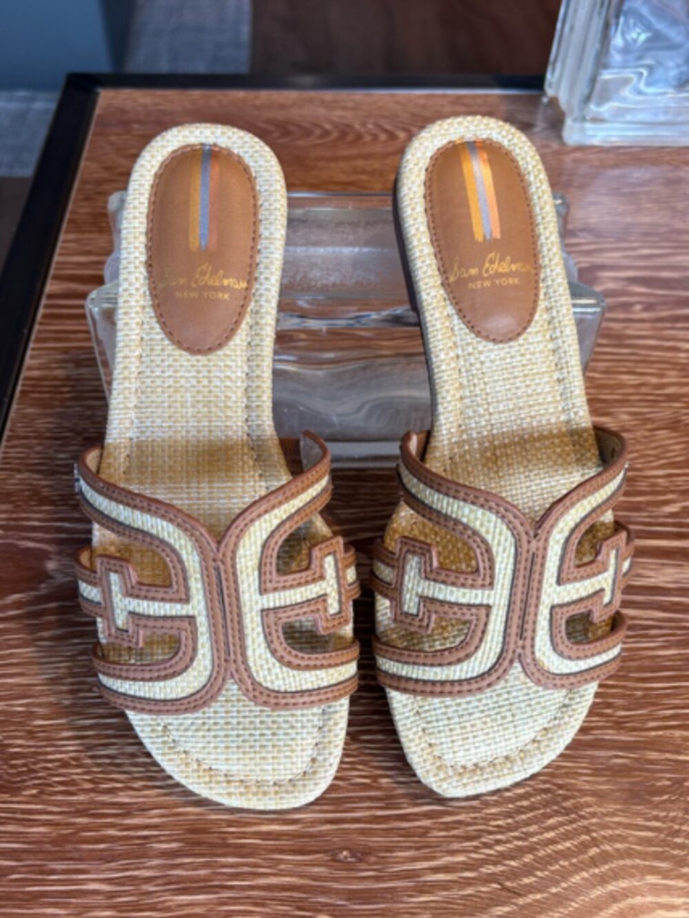 Sam Edelman Bay Multi Bleached Beechwood Sandals - Picture 5 of 7